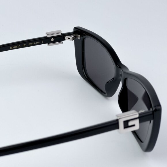 NEW GUCCI GG1681S 001 BLACK CAT EYE WOMEN SUNGLASSES GUCCI Gucci Women BRAND NEW Sunglasses Black Grey Cat Eye GG1681S 001 main image 3